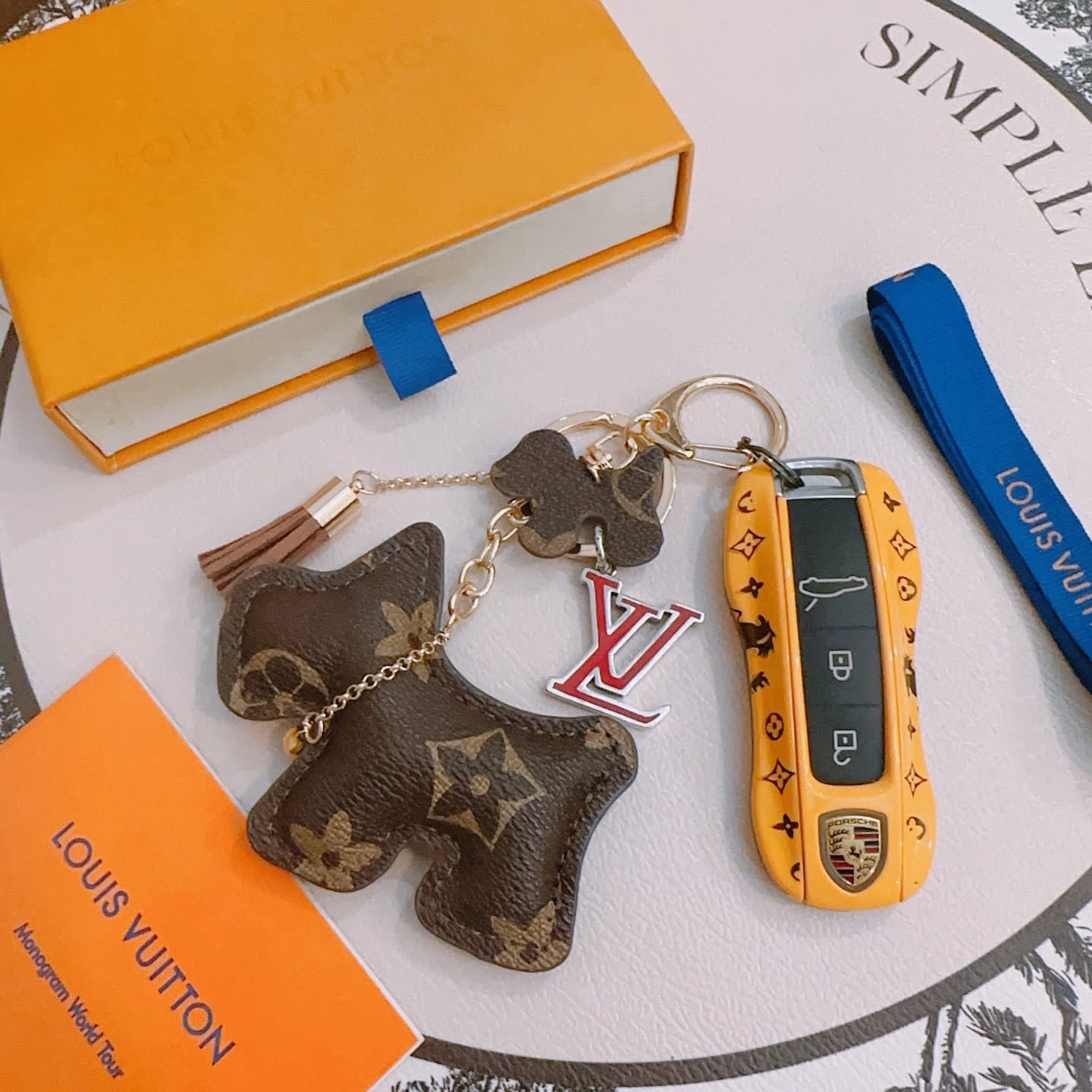 Louis Vuitton Monogram Dog Keychain